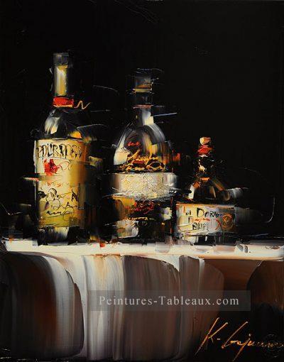 Vin en noir 2 Kal Gajoum par couteau Peintures à l'huile